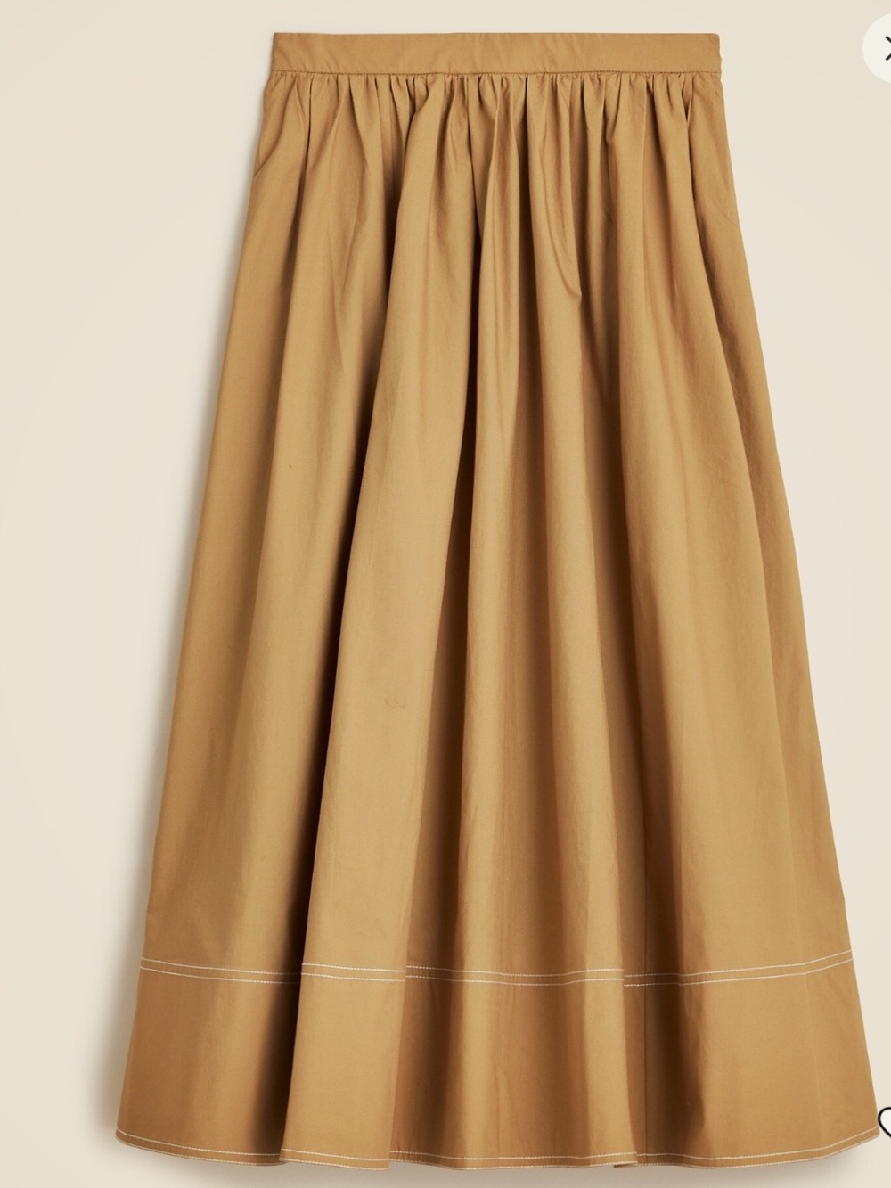 J. Crew Contrast Stitching Midi Skirt